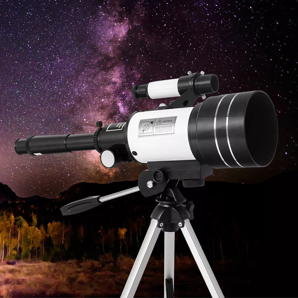 Telescope 300MM Astronomical 150X with Phone Adapter Barlow Lens for Kids Gift