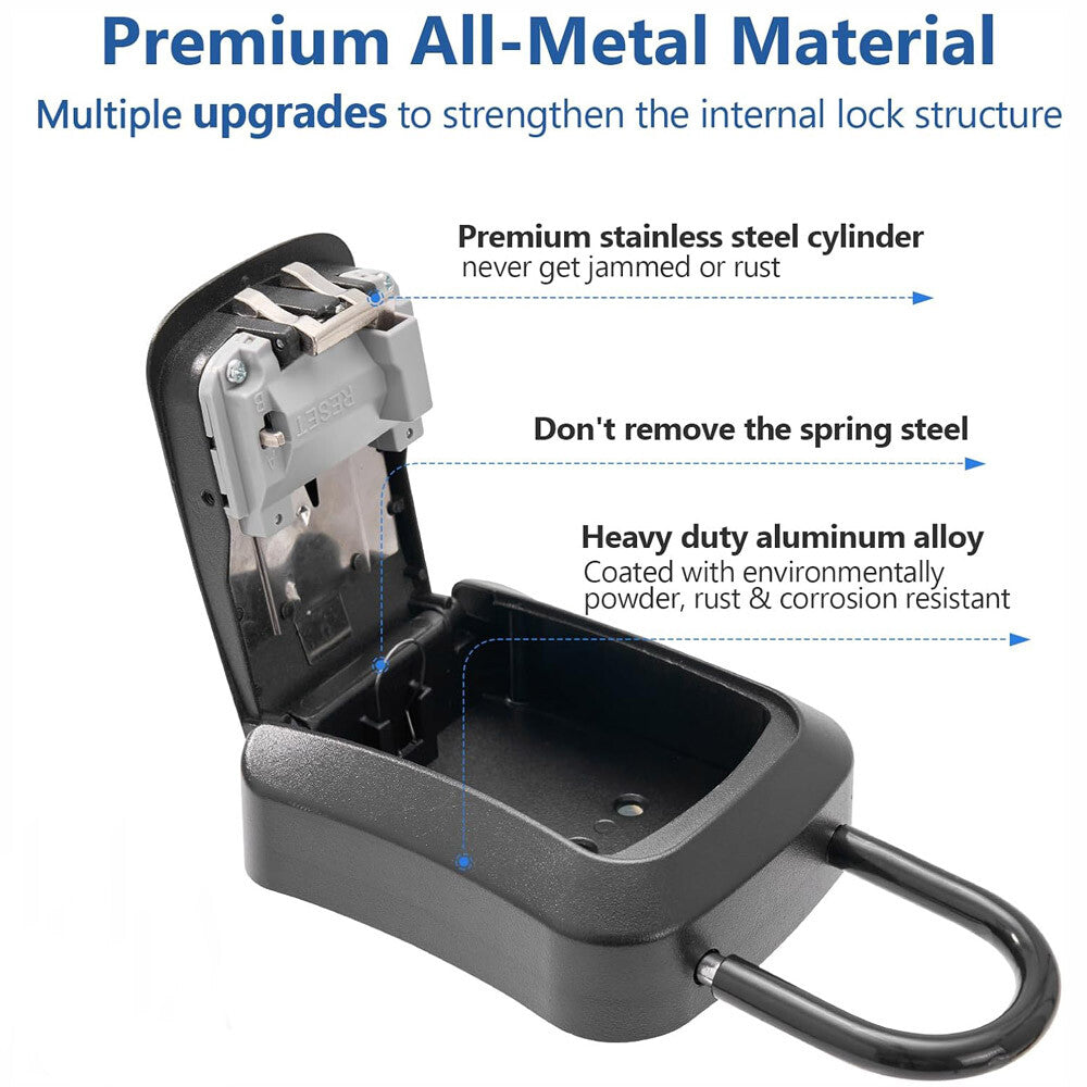 Lockbox Key Lock Box for Outside-Combin
