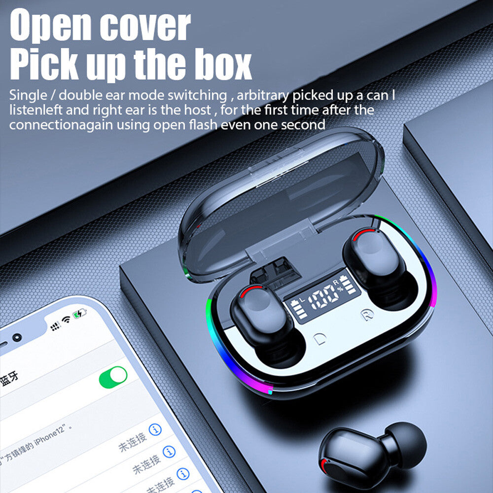 Bluetooth 5.3 Earbuds TWS True Wireless Headphones Earphone Waterproof All Phone