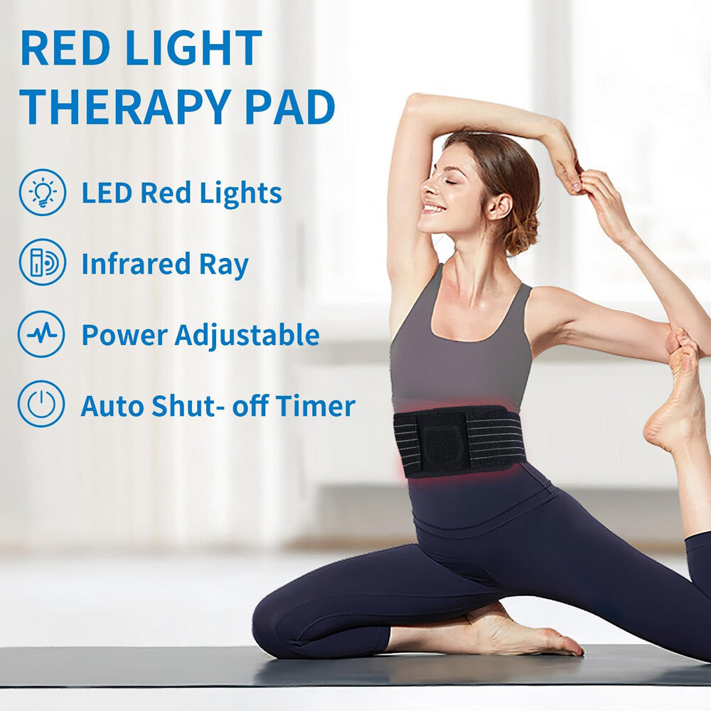 30W 660Nm 850Nm near Infrared Red Light Therapy Waist Wrap Pad Belt Pain Relief