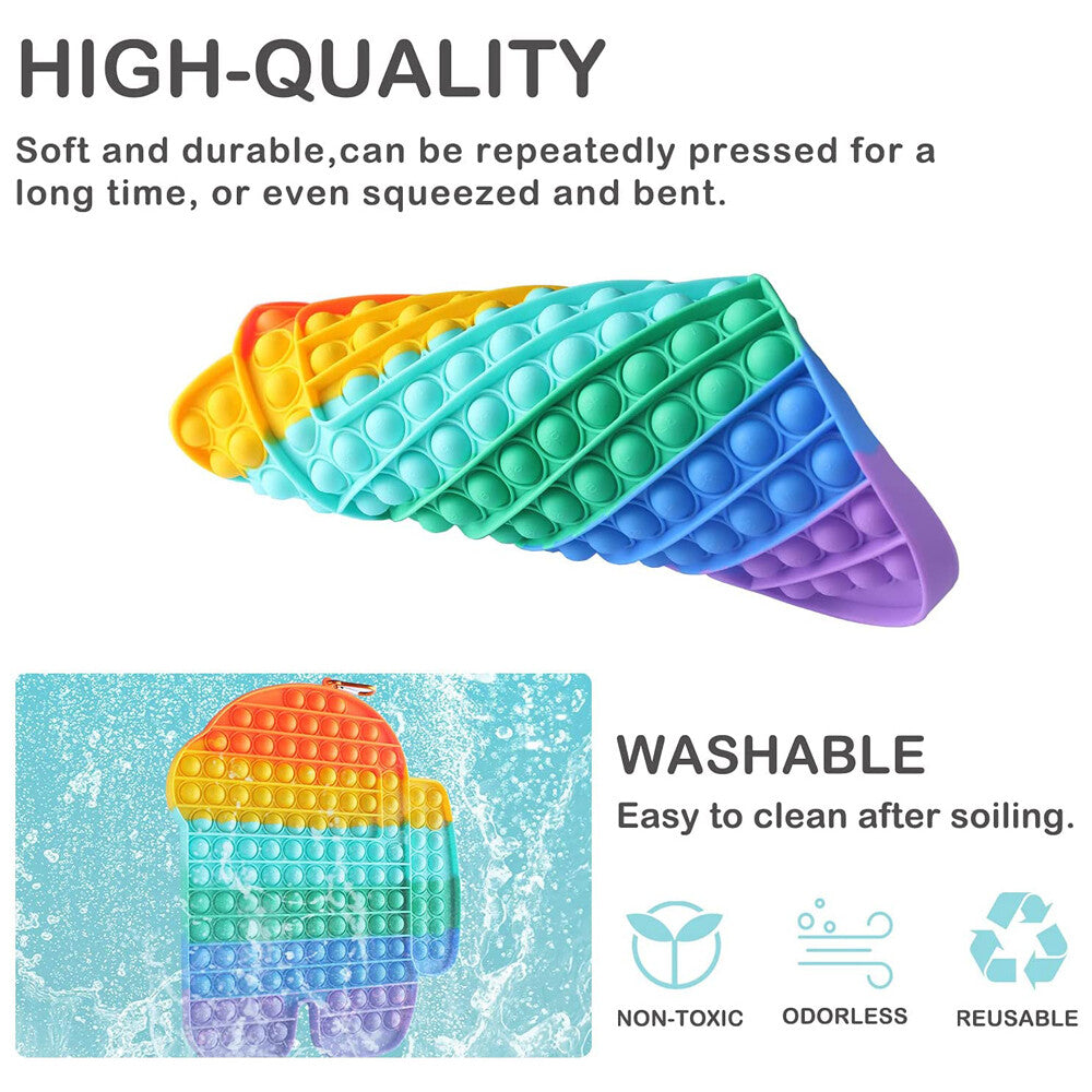 30CM Jumbo Sensory Fidget Toys Big Size Push Bubble Autism Stress Relief Game US