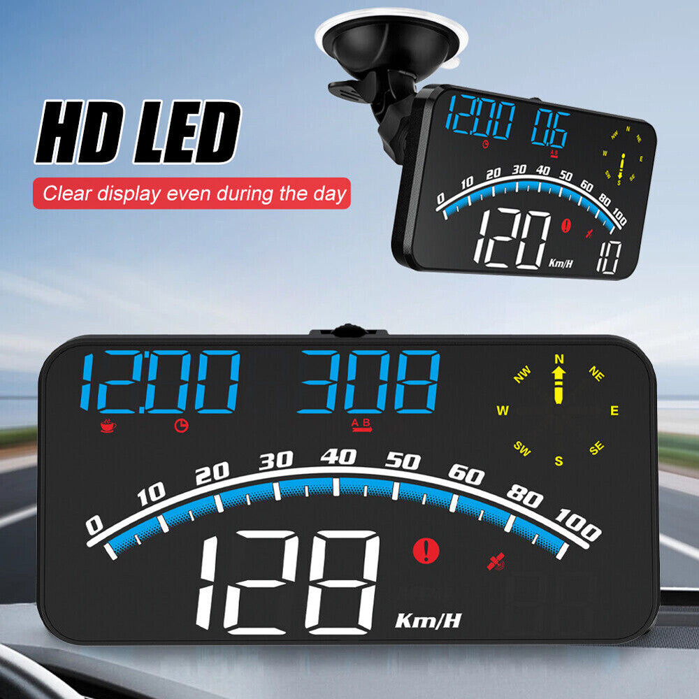 Universal HUD GPS Head up Display Speedometer Odometer Car Digital Speed HD US