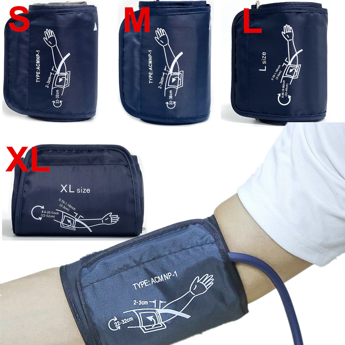 Replacement Cuff for Blood Pressure Monitor BP Machine Extra Large Cuff 22-52Cm