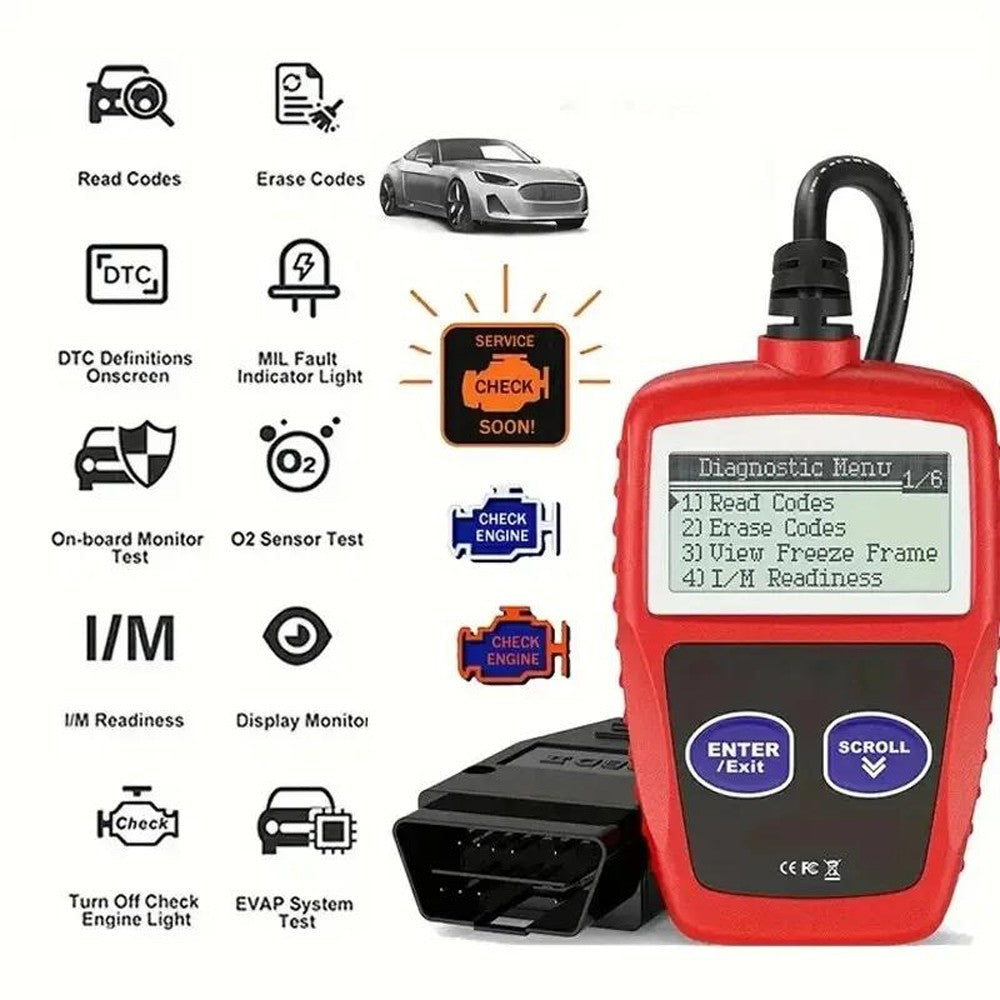 OBD2 Scanner OBD Code Reader Automotive Car Check Engine Fault Diagnostic Tool