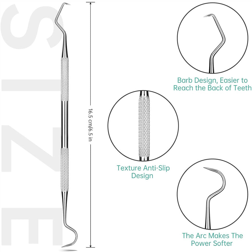 12PCS Dental Probe #5 Explorer Double Ended Denture German Grade Instruments US