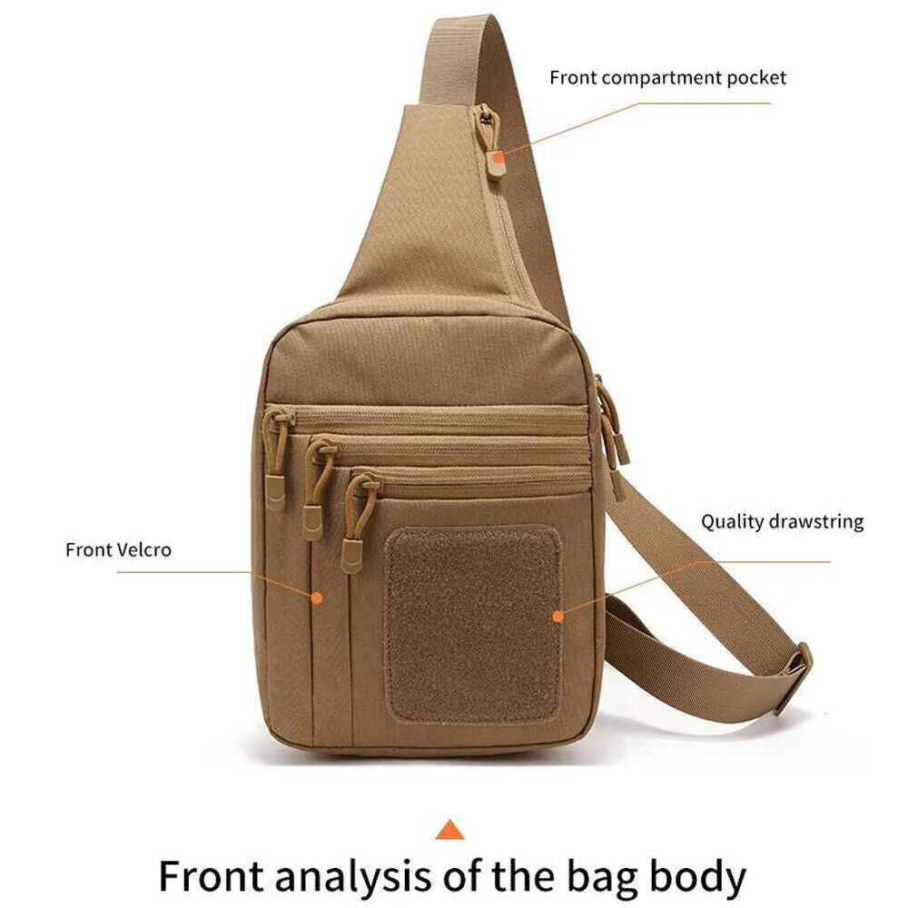 Tactical Gun Bag Pistol Holster Concealed Carry Chest Crossbody Pack Handgun Bag