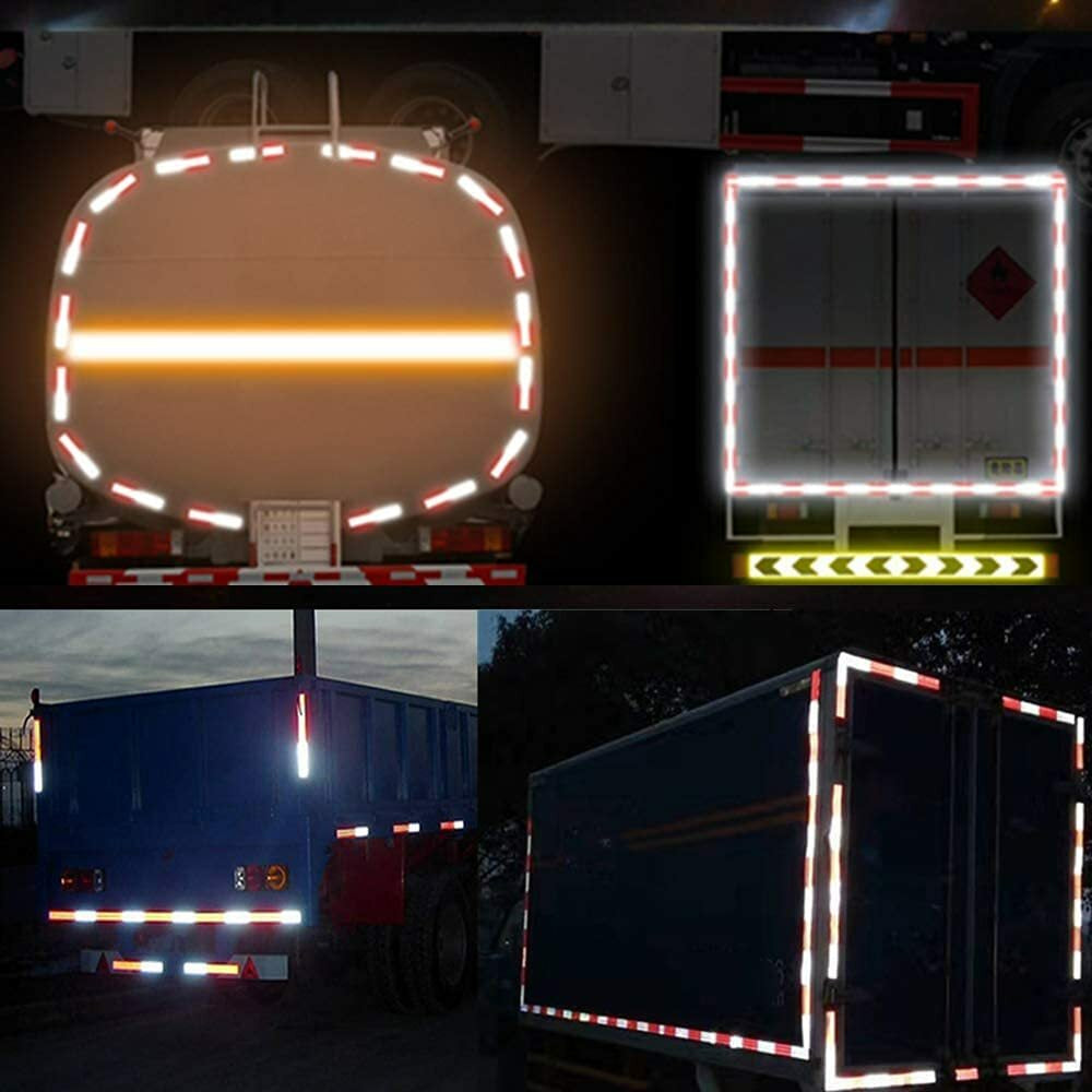 Reflective Trailer Safety Tape Conspicuity Tape Warning Sign Car Truck Red White