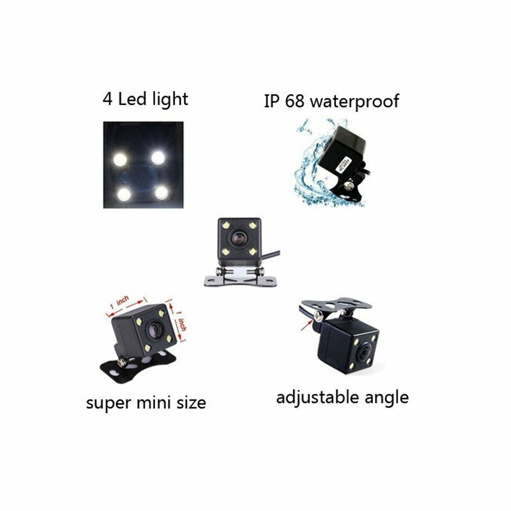 1080P 4" Dual Lens HD Car DVR Rearview Video Dash Cam Recorder Camera G-Sensor