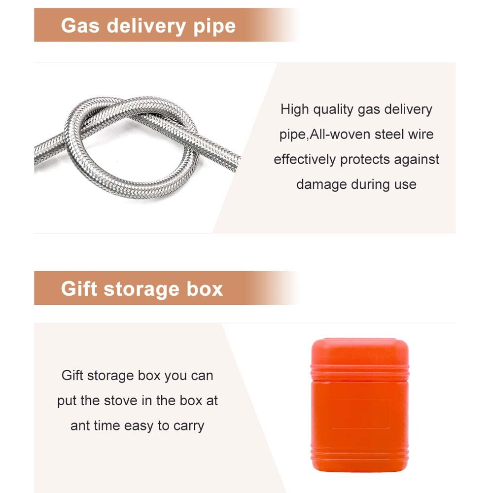 3900W Portable Backpacking Camping Gas Stove with Piezo Ignition Burner Case US