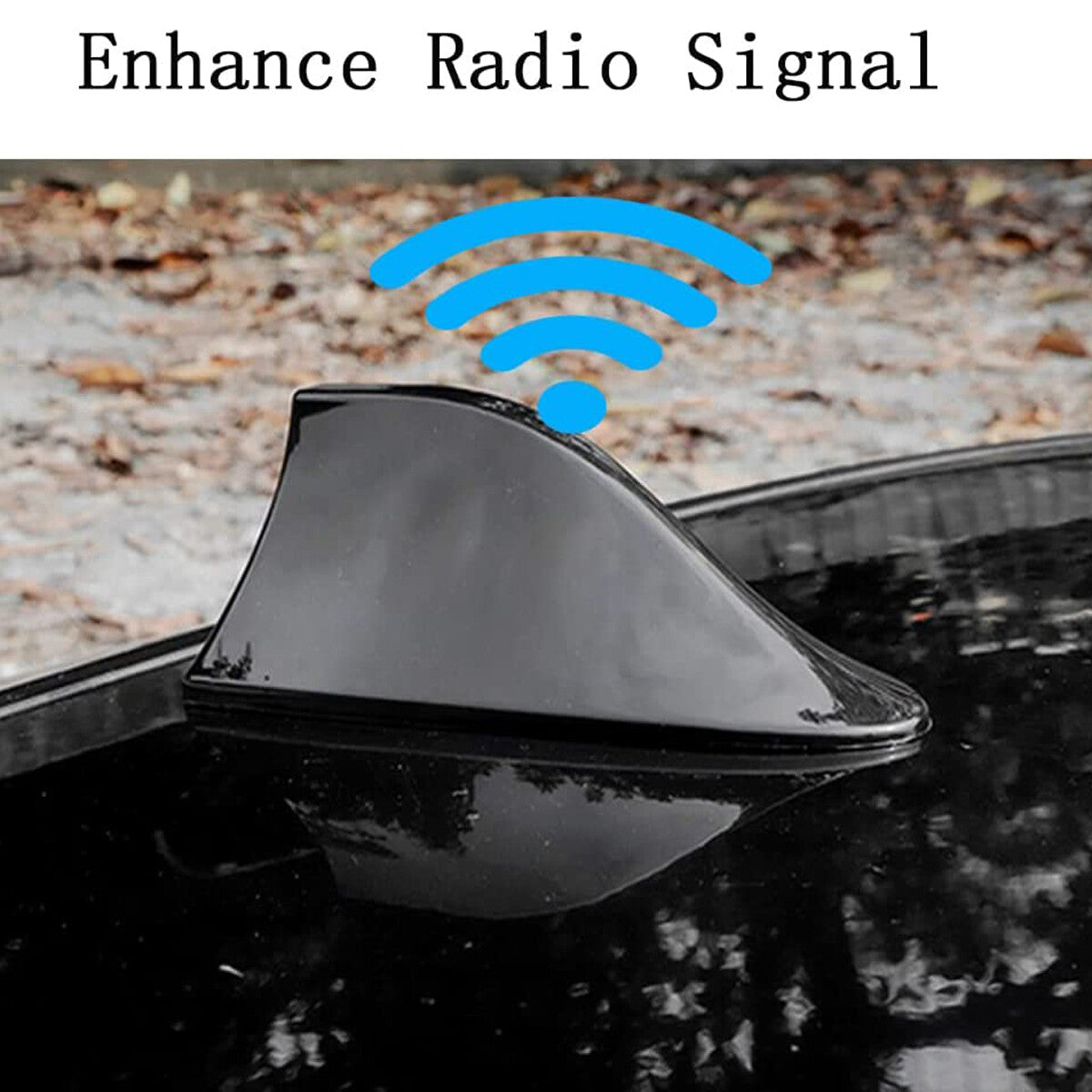 BLACK Shark Fin Car Roof Antenna Cover Radio FM/AM Signal Aerial Accessories US