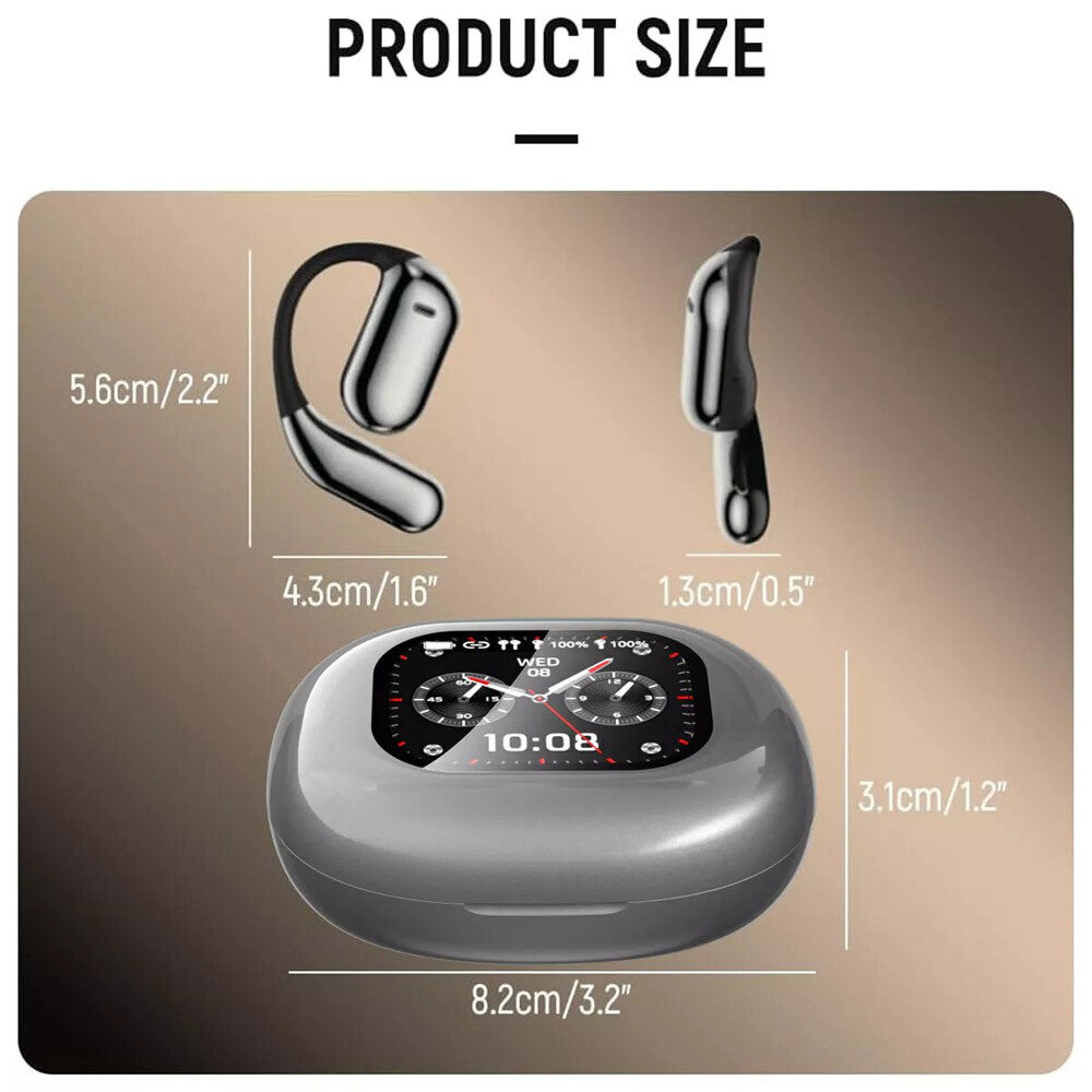 LCD Touch Screen Earbuds over True Wireless Bluetooth 5.4 Headphones Earphones