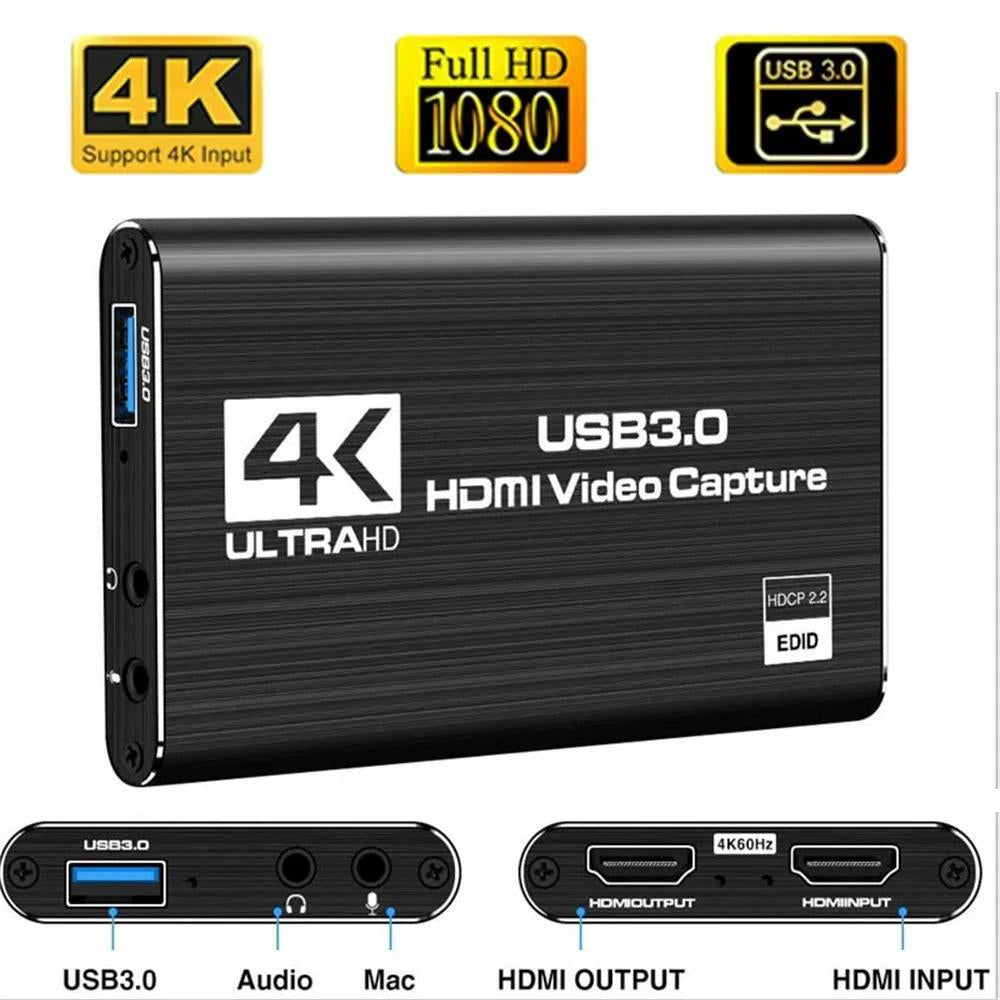 4K Audio Video Capture Card USB 3.0 HDMI Video Capture Device Full HD Recording