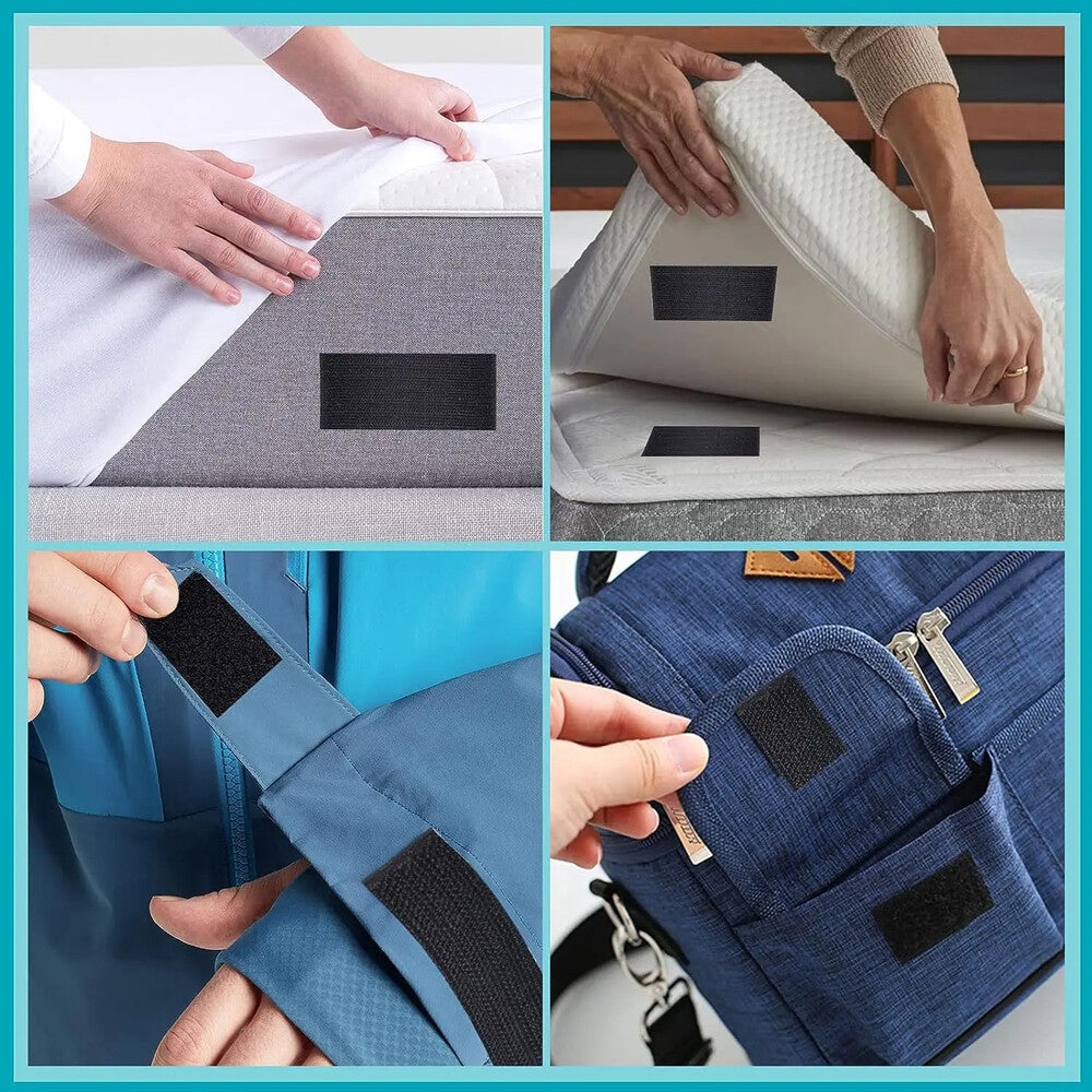 16.5FT Hook Loop Self Adhesive Fastener Tape Heavy Duty Double Sided Sticky Tape