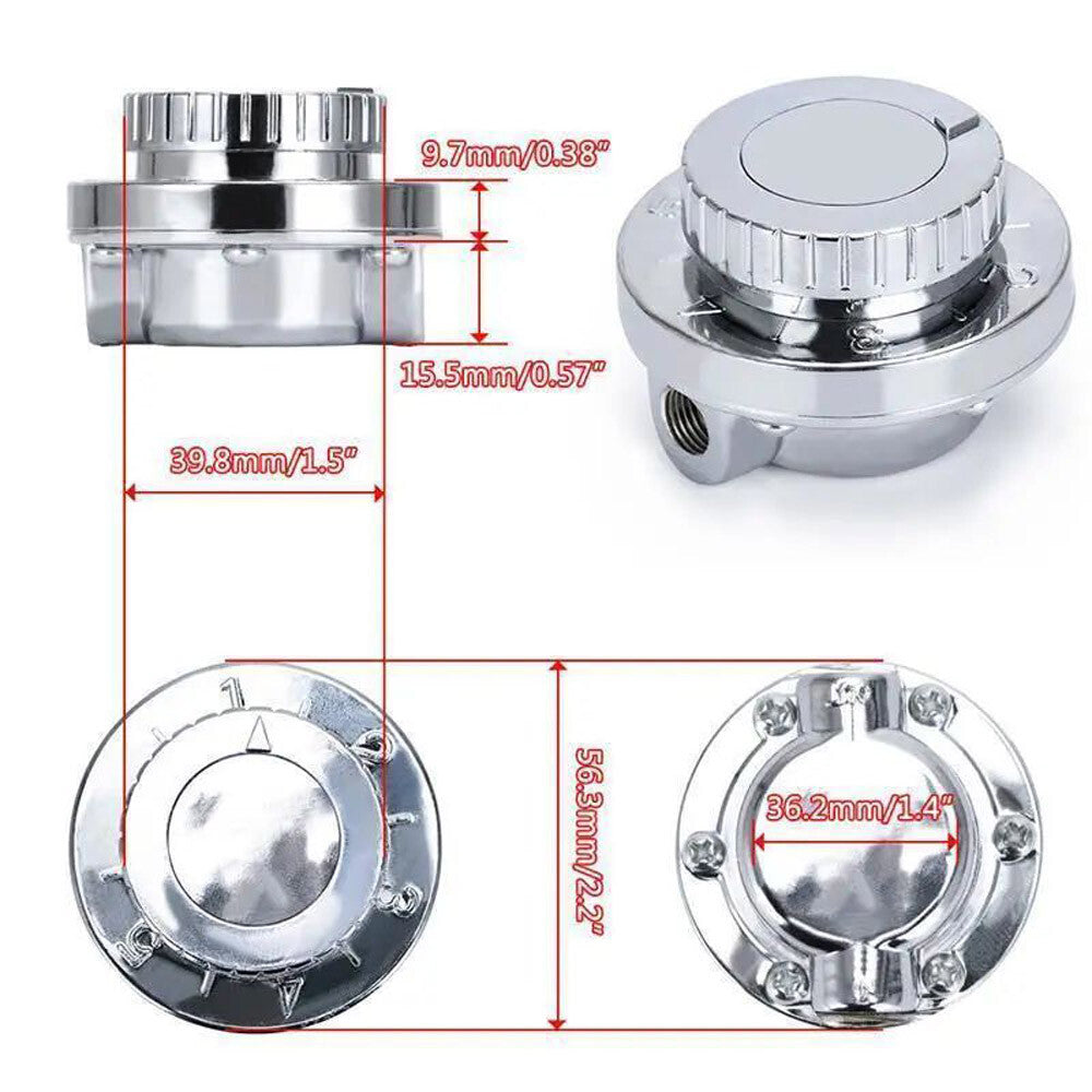 1-6 PSI Pressure Regulator Universal Adjustable Fuel Kit for Carburetor Engine
