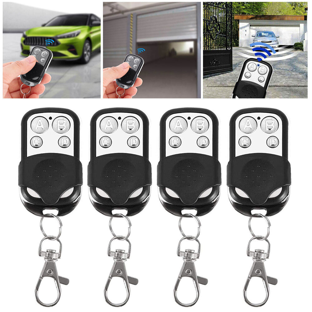 4X Universal Electric Cloning Remote Control Key Fob 433Mhz for Gate Garage Door