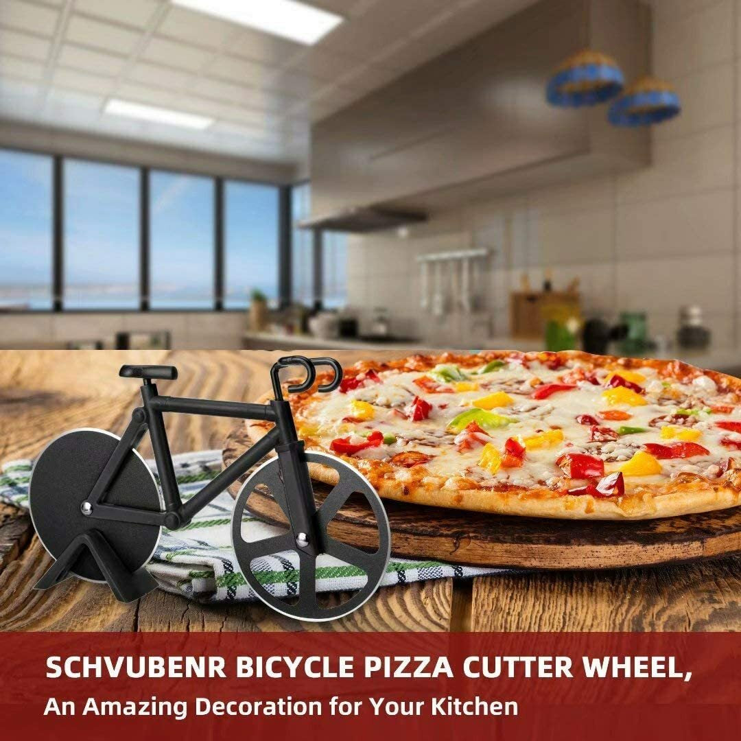Bicycle Pizza Cutter Wheel Peeler Chopper Slicer Kitchen Pancake Cutting Tool US