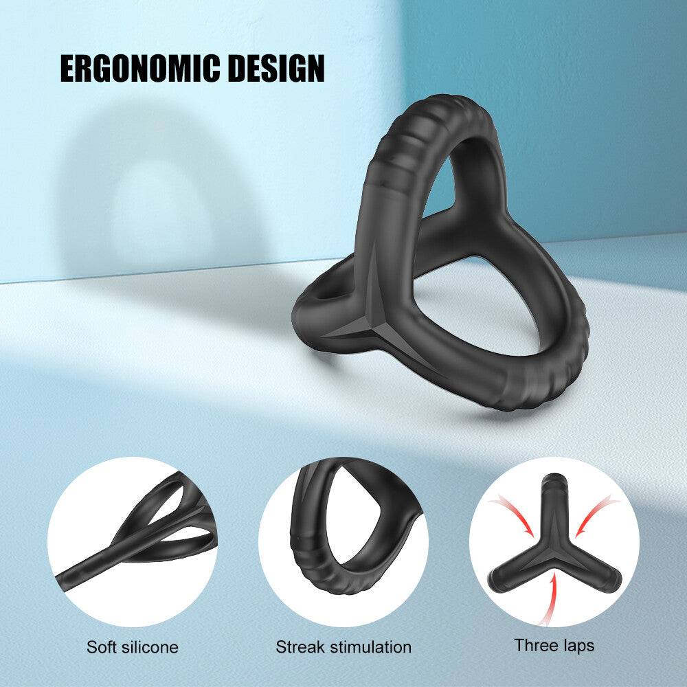 Stronger Erection Silicone Cock Penis Ring Longer Harder Adults Sex Toys for Men