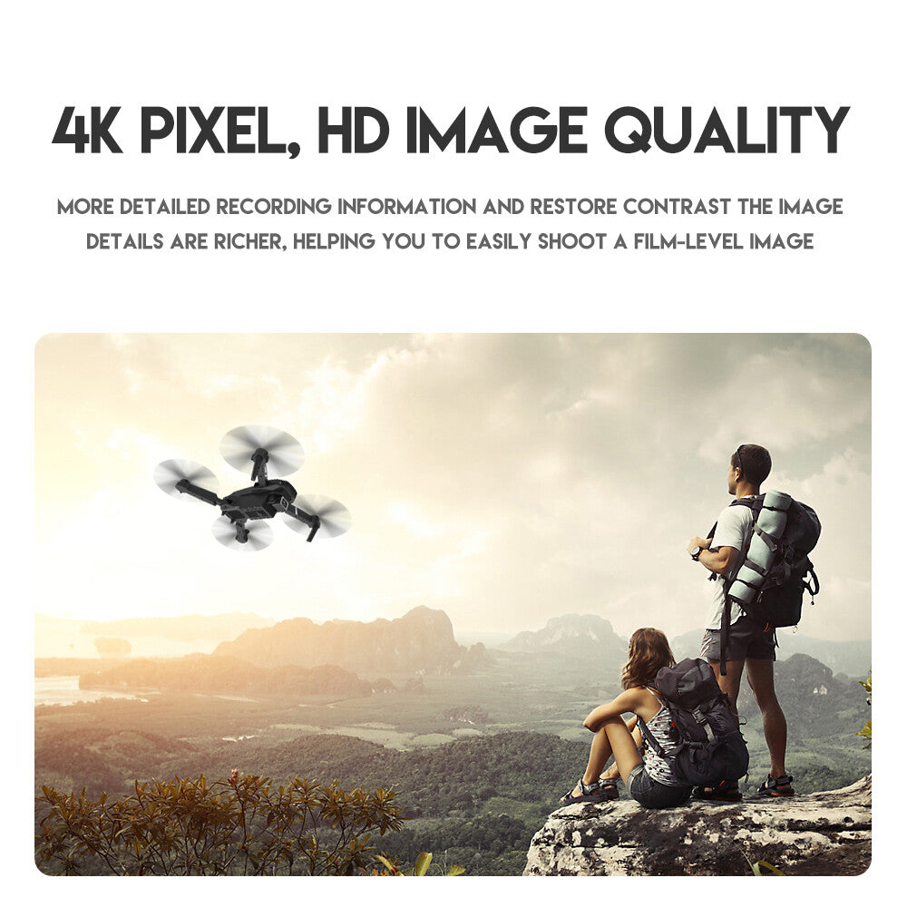RC Drone with 4K HD Dual Camera Wifi FPV Foldable Quadcopter + 4 Battery 2023 US
