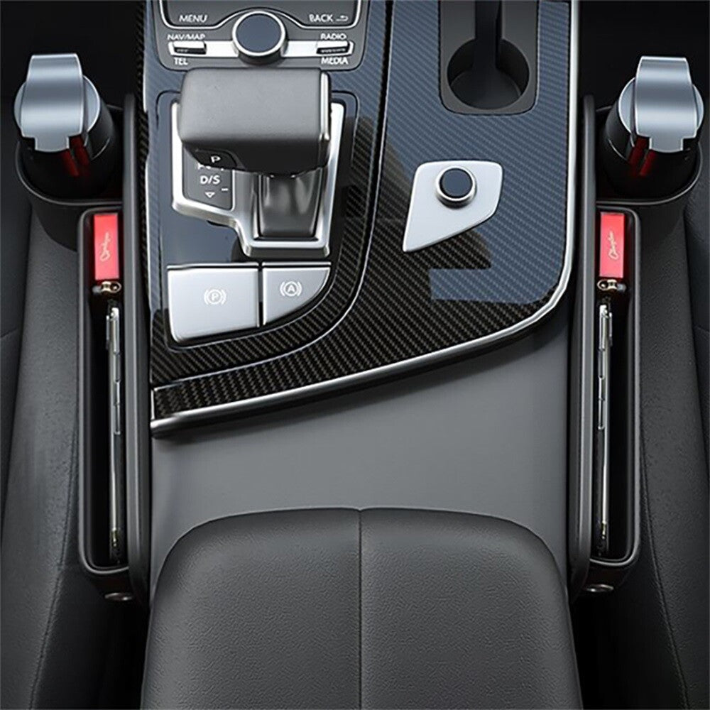 Left Side Car Accessories Seat Gap Filler Phone Holder Storage Box Organizer Bag