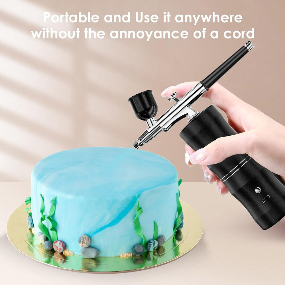 Air Compressor Kit Portable Air-Brush Paint Spray Gun Nail Tattoo Art Airbrush