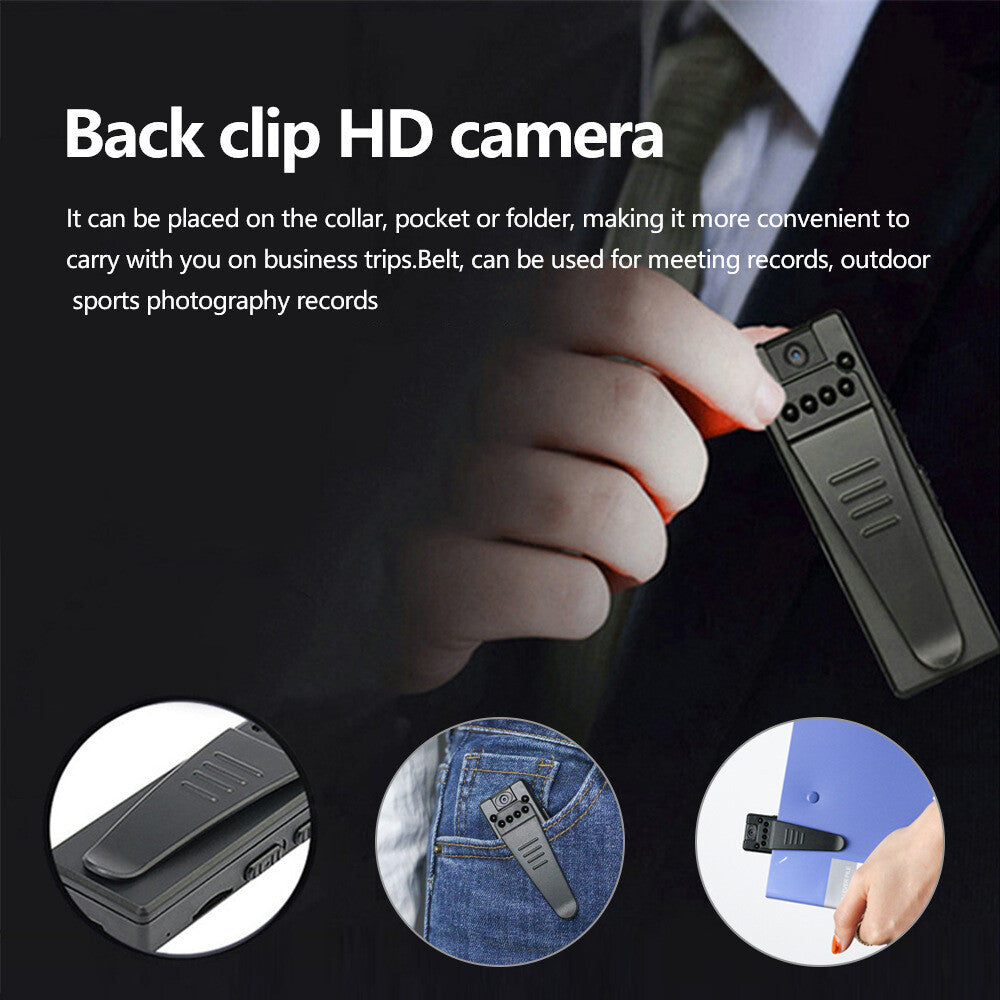 1080P HD Camcorder Mini Police Body Camera 180° Video DVR IR Night Cam 36 Hours