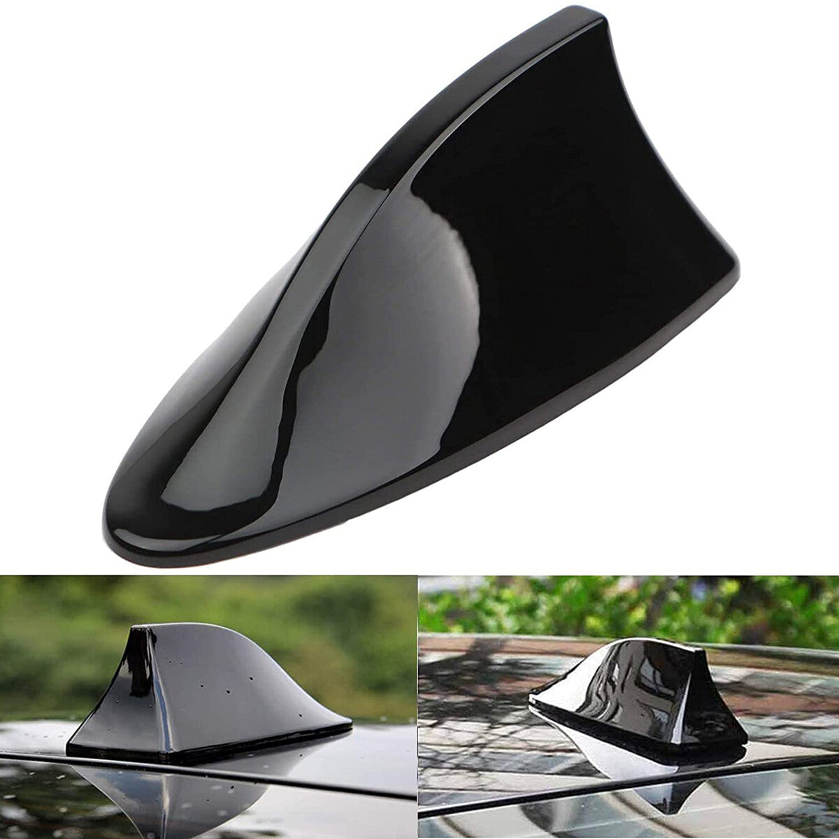 BLACK Shark Fin Car Roof Antenna Cover Radio FM/AM Signal Aerial Accessories US