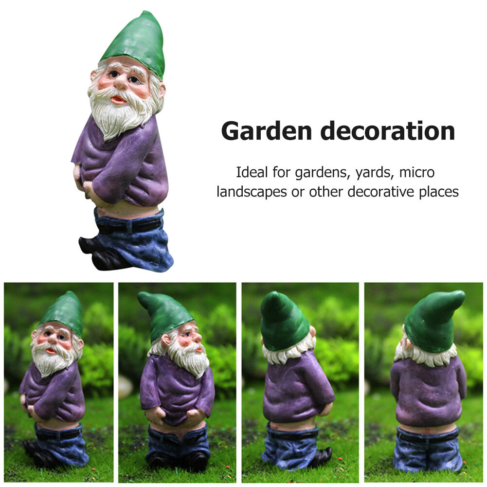 4PCS Fairy Garden Gnomes Accessories My Little Friend Drunk Gnome Dwarfs Gift US