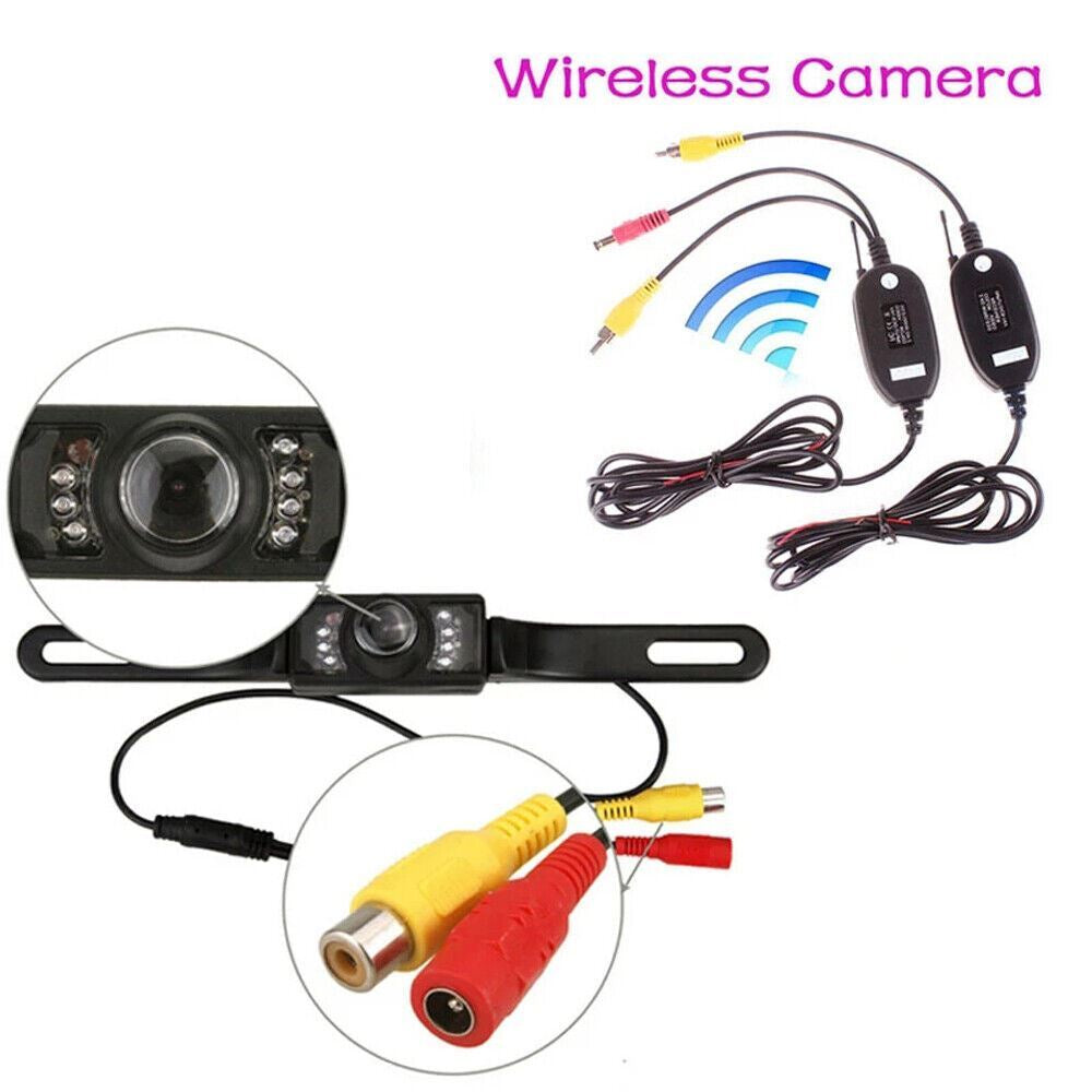 Backup Camera Wireless Car Rear View HD Parking System Night Vision + 5" Monitor