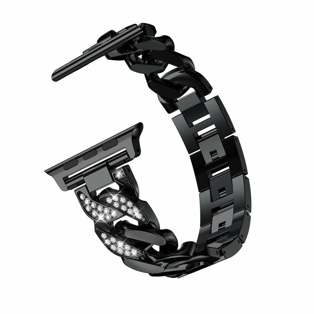 Watch Strap Metal Band Diamond Chain for Apple Iwatch Series 7 6 5 4 3 2 1 Sport