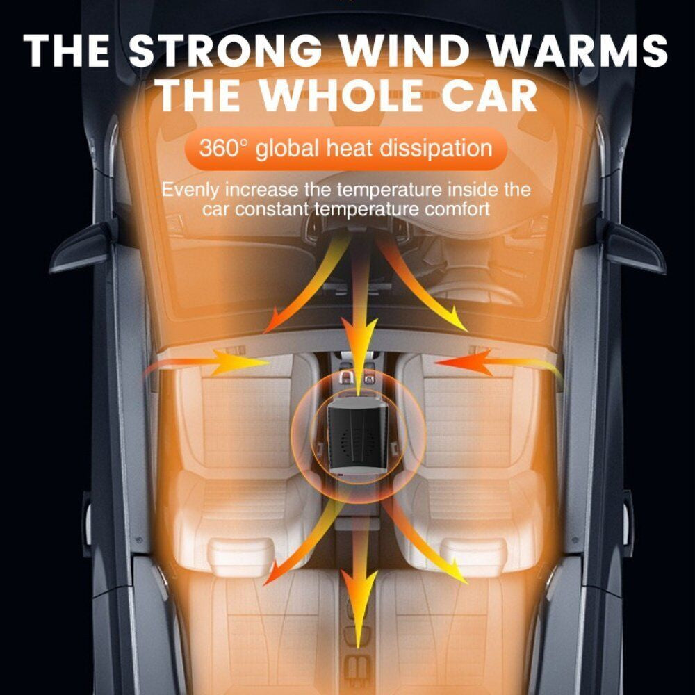 1000W Heater Portable Heating Cooling Fan Defroster Demister for Car Truck 12V