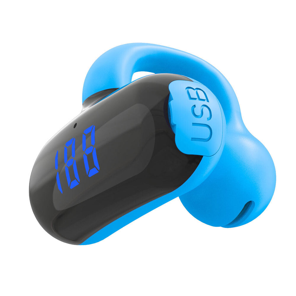 Bluetooth 5.3 Wireless Earbuds Ear Clip Bone Conduction Headphones Sport Headset