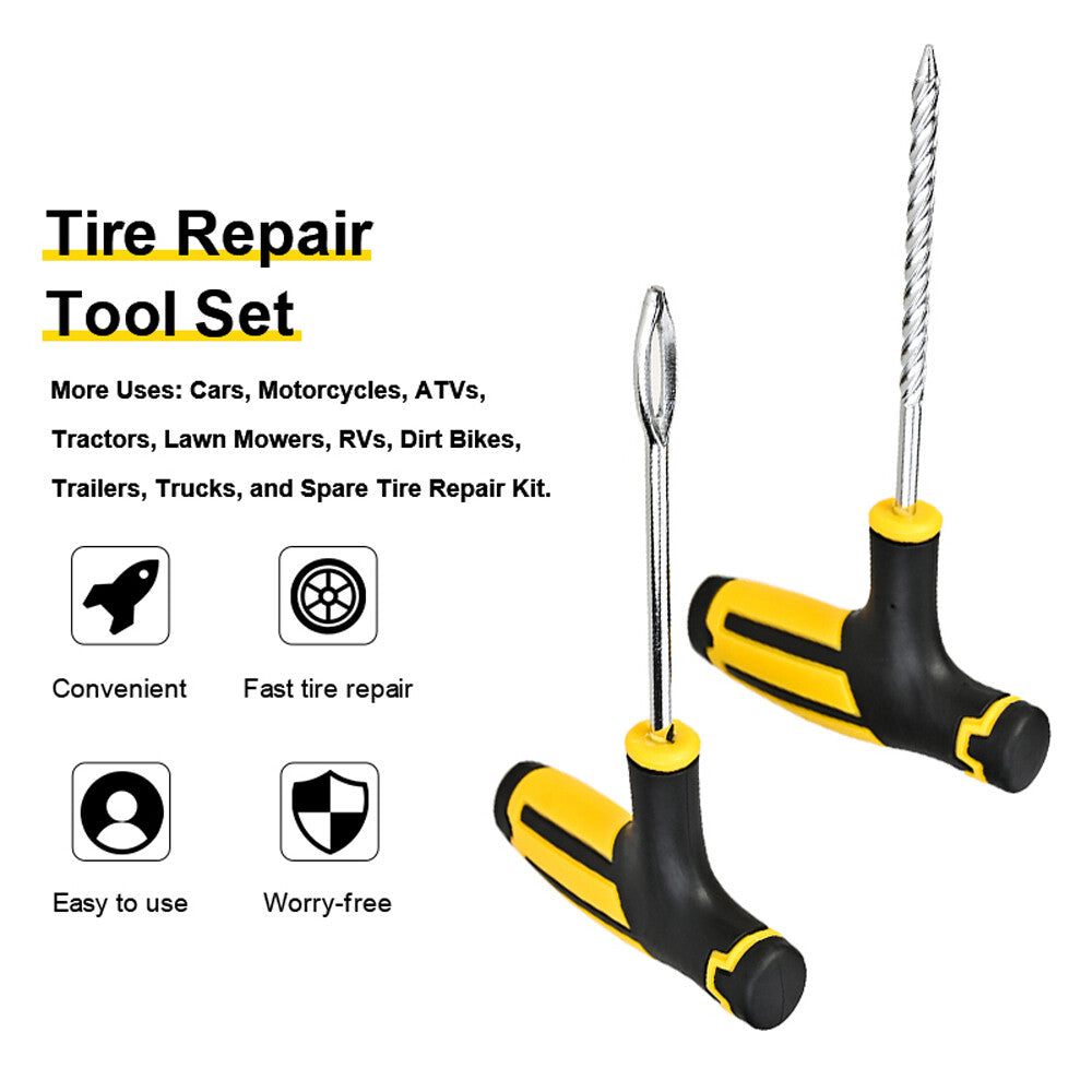 Tire Repair Kit 68PCS DIY Flat Tire Repair Car Truck Motorcycle Home Plug Patch
