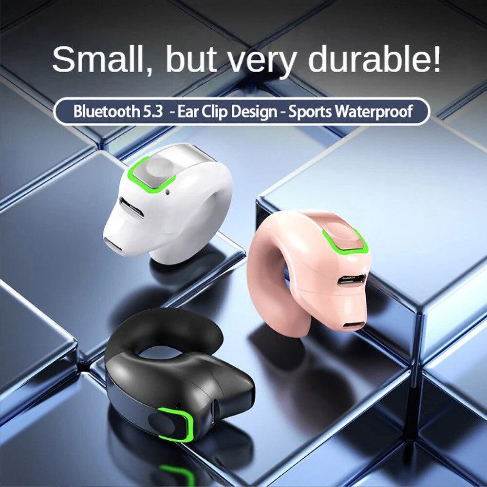 Single Bluetooth 5.3 Wireless Earbuds Ear Clip Open Ear Headphones Sport Headset