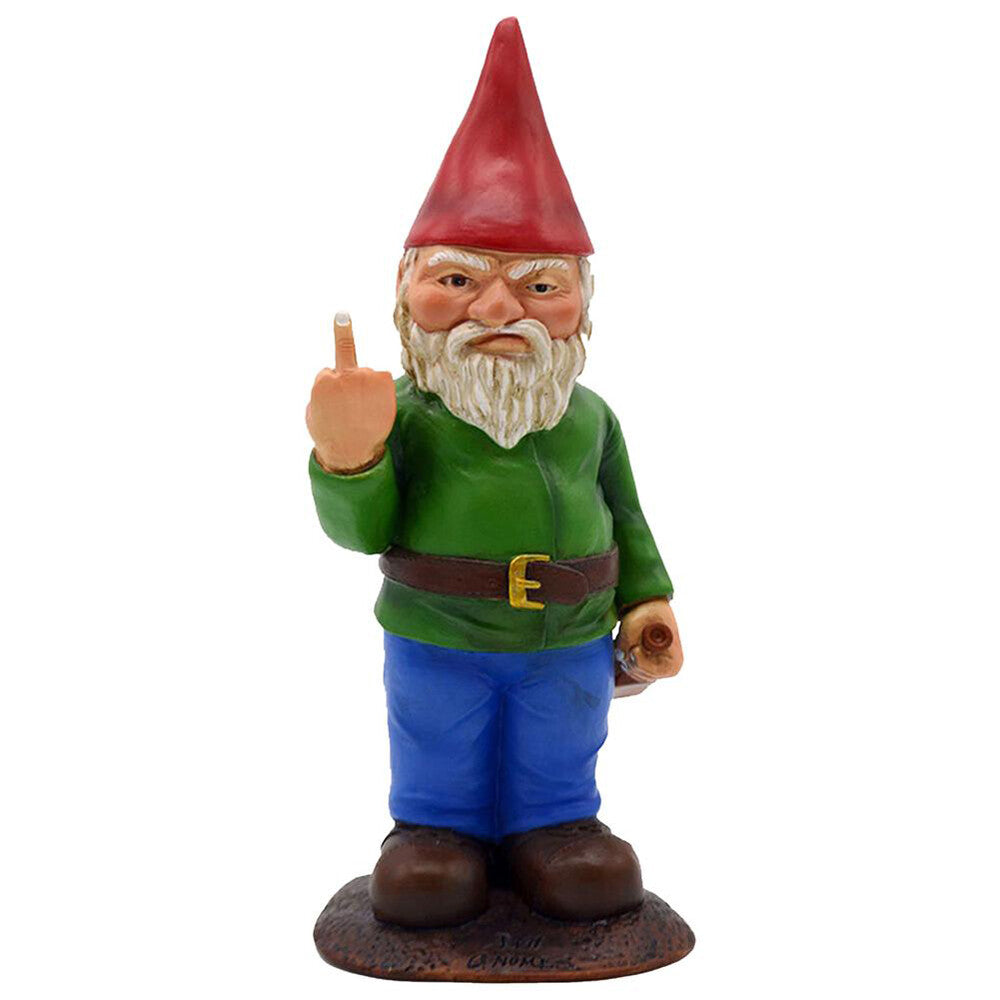 Naughty Garden Gnome for Lawn Ornament Funny Dwarfs for Indoor Outdoor 12CM US