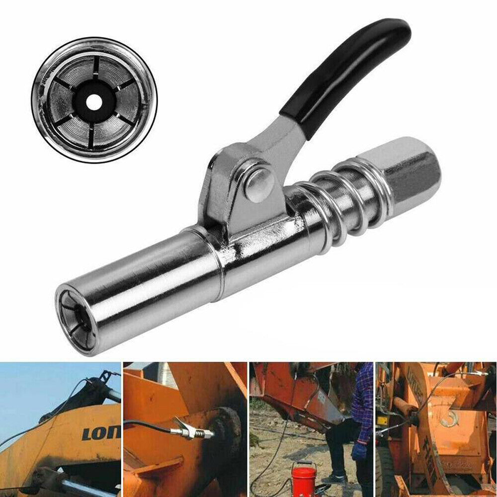 10000PSI Grease Gun Coupler Quick Release Lock Oil Injection Nozzle Professional