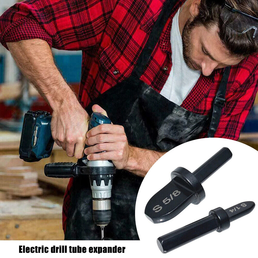 6PCS Air Conditioner Copper Tube Expander Swaging Tool Drill Bit Flaring Tool US