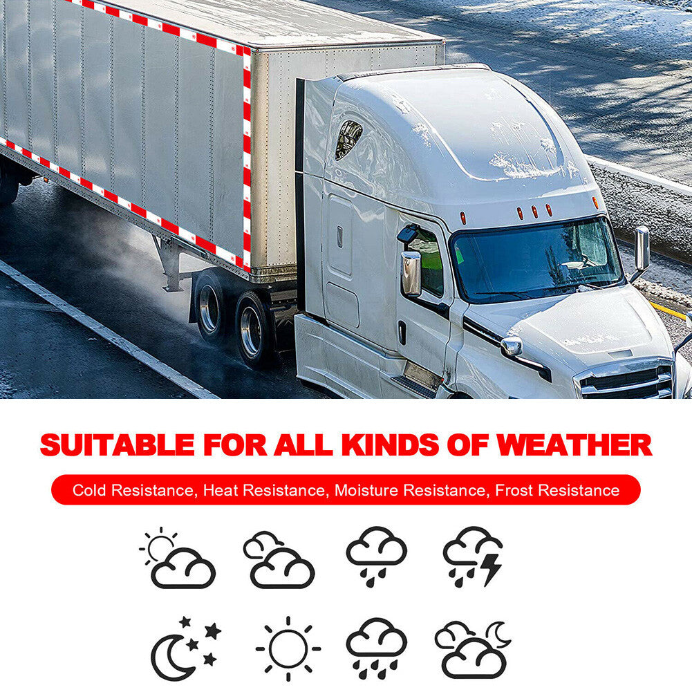 Reflective Trailer Safety Tape Conspicuity Tape Warning Sign Car Truck Red White