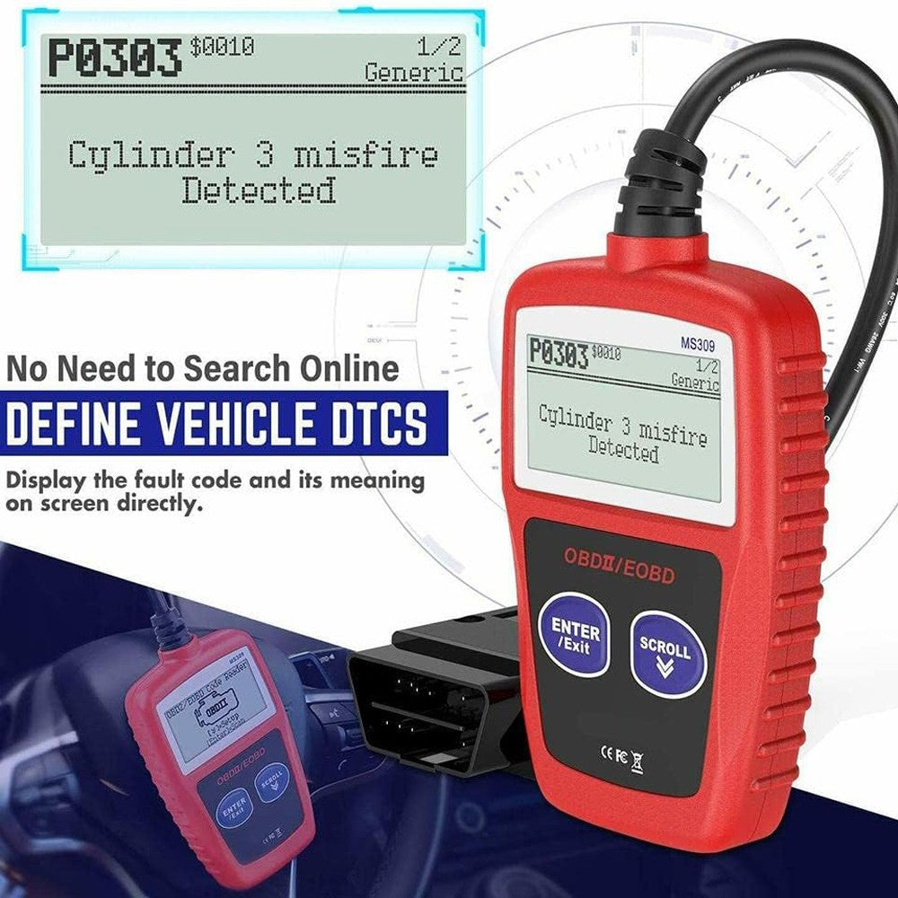 OBD2 Scanner OBD Code Reader Automotive Car Check Engine Fault Diagnostic Tool