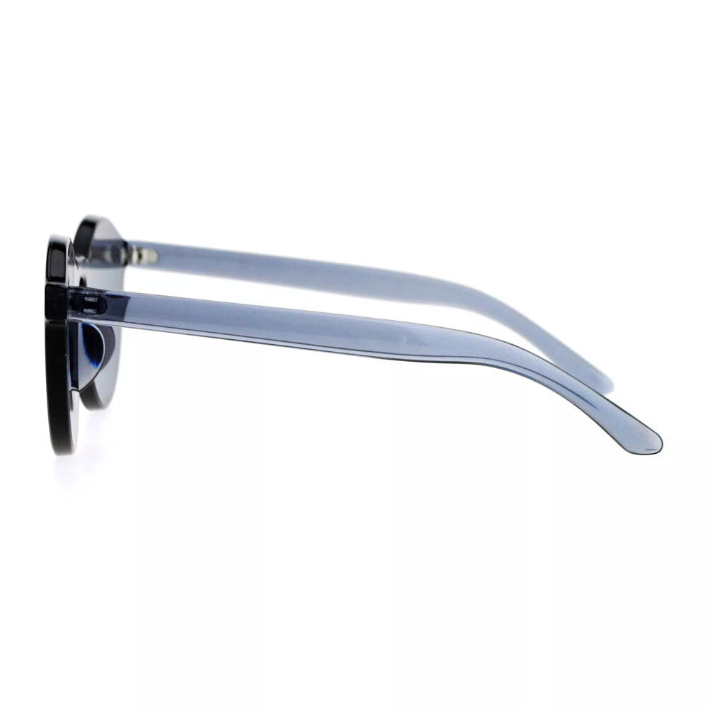 UV400 Rimless Flat Lens Sunglasses One Thick Translucent round Lens Frame US Top