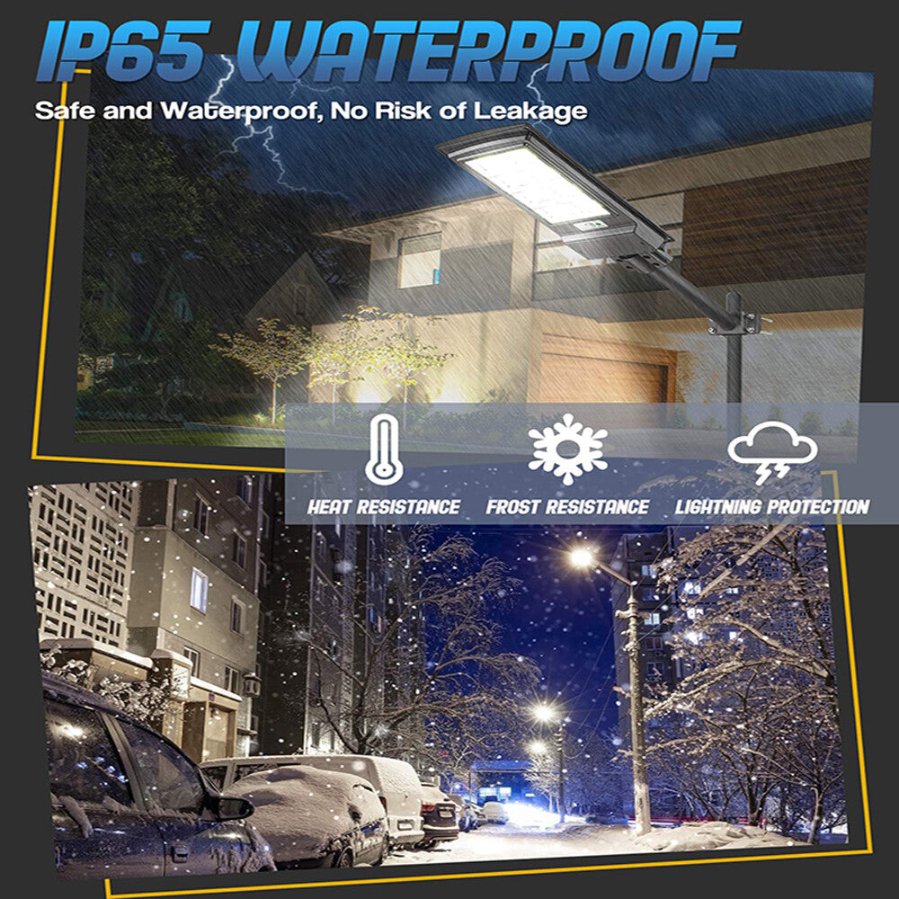 Outdoor Solar Street Light Motion Sensor Commercial Dusk to Dawn Big Road Lamp