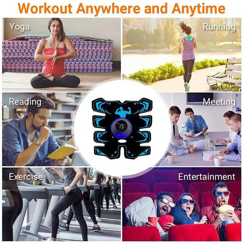 Portable Abs Stimulator Tactical Abdomen Arm Leg Belly Toning Exercise Belt US
