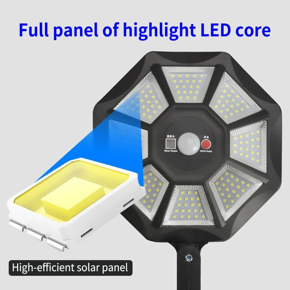 Solar Light Outdoor Motion Sensor Wall 168LED Waterproof Garden Yard Street Lamp