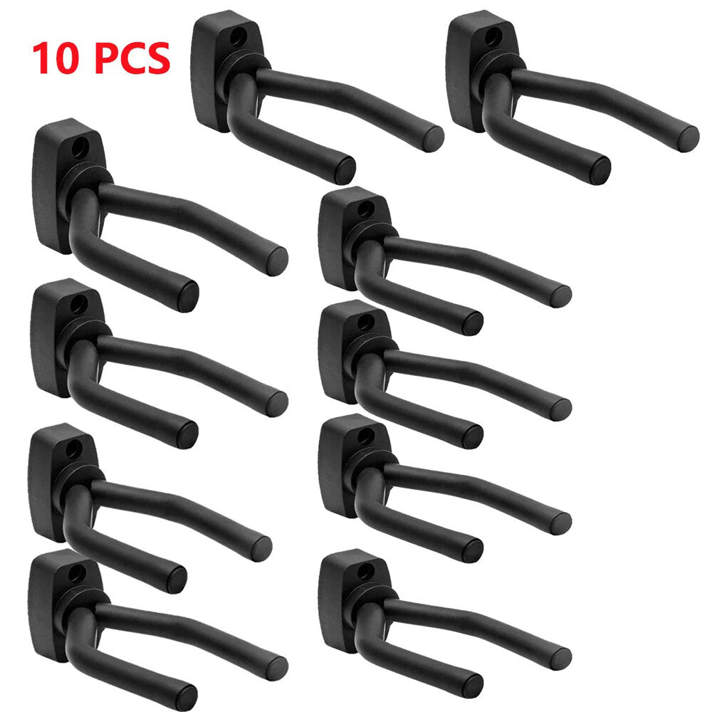 10 PCS Guitar Hangers Hook Holder Wall Mount Lock Hanging Display Instrument US