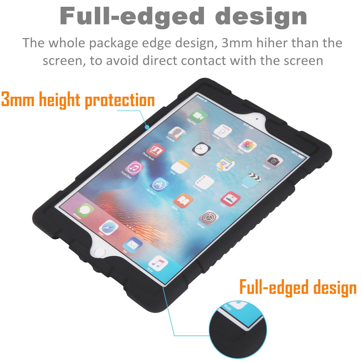 For New Ipad 9.7 Inch 6Th Generation 2018 Tablet Silicone Case Cover Shock Proof