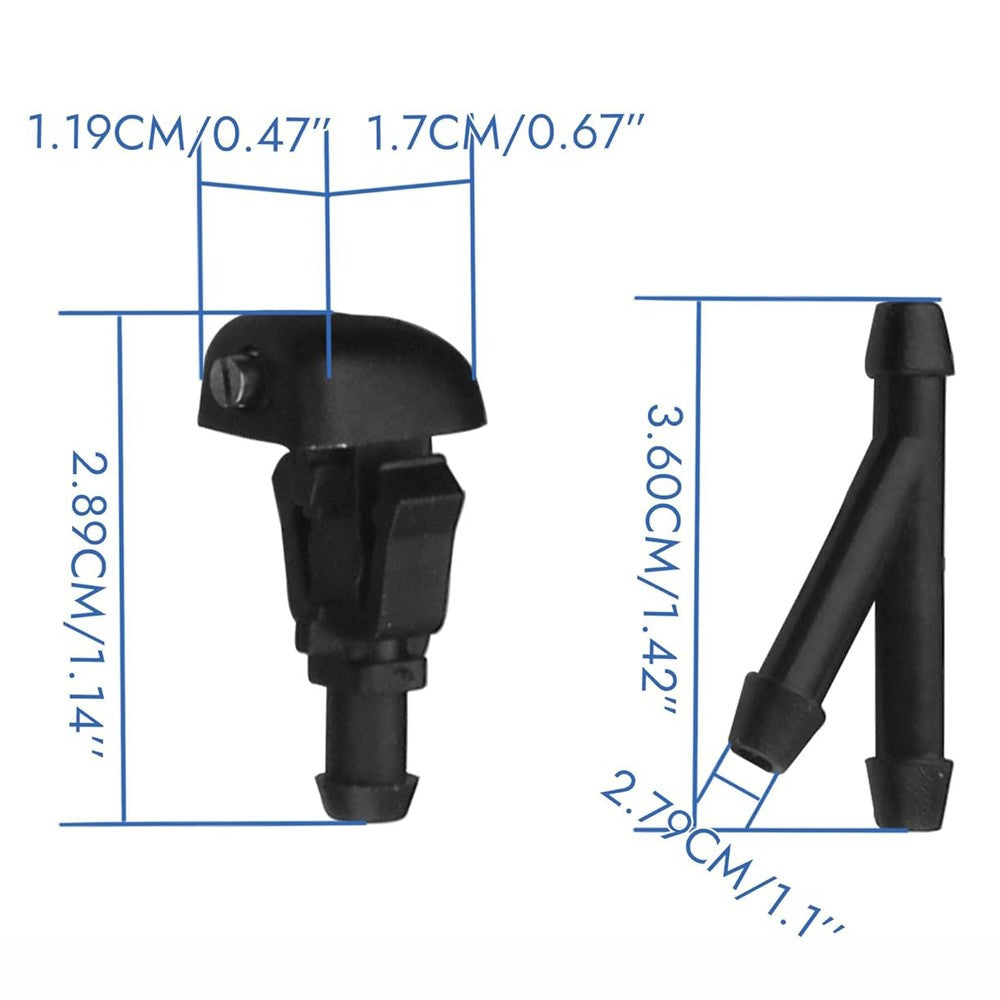 Universal Car Spray Jet Kit Fluid Hose Windshield Wiper Washer Squirter Nozzle