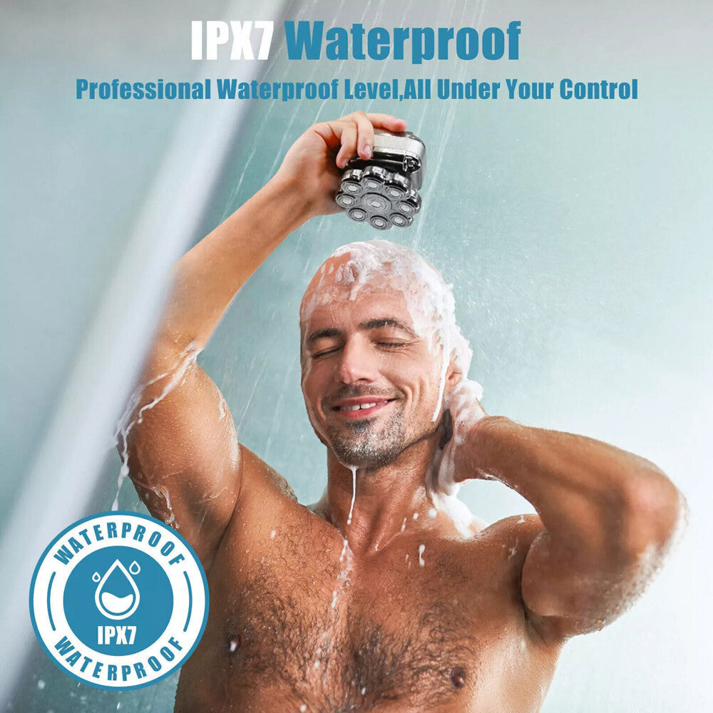 8D 5In1 Rotary Shaver Cordless Hair Trimmer Bald Head Razor Electric Men Wet Dry