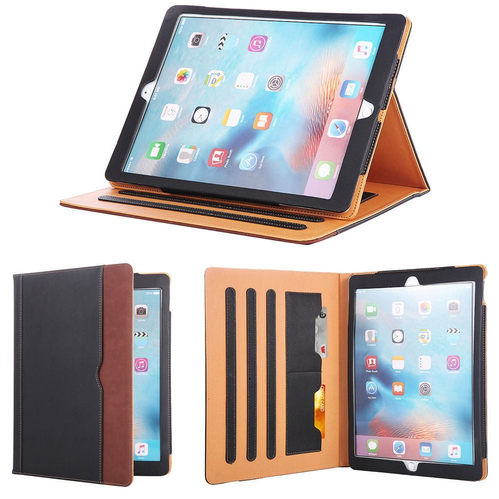 New Luxury Classic Soft Leather Smart Auto Sleep Wake Stand Case for Apple Ipad