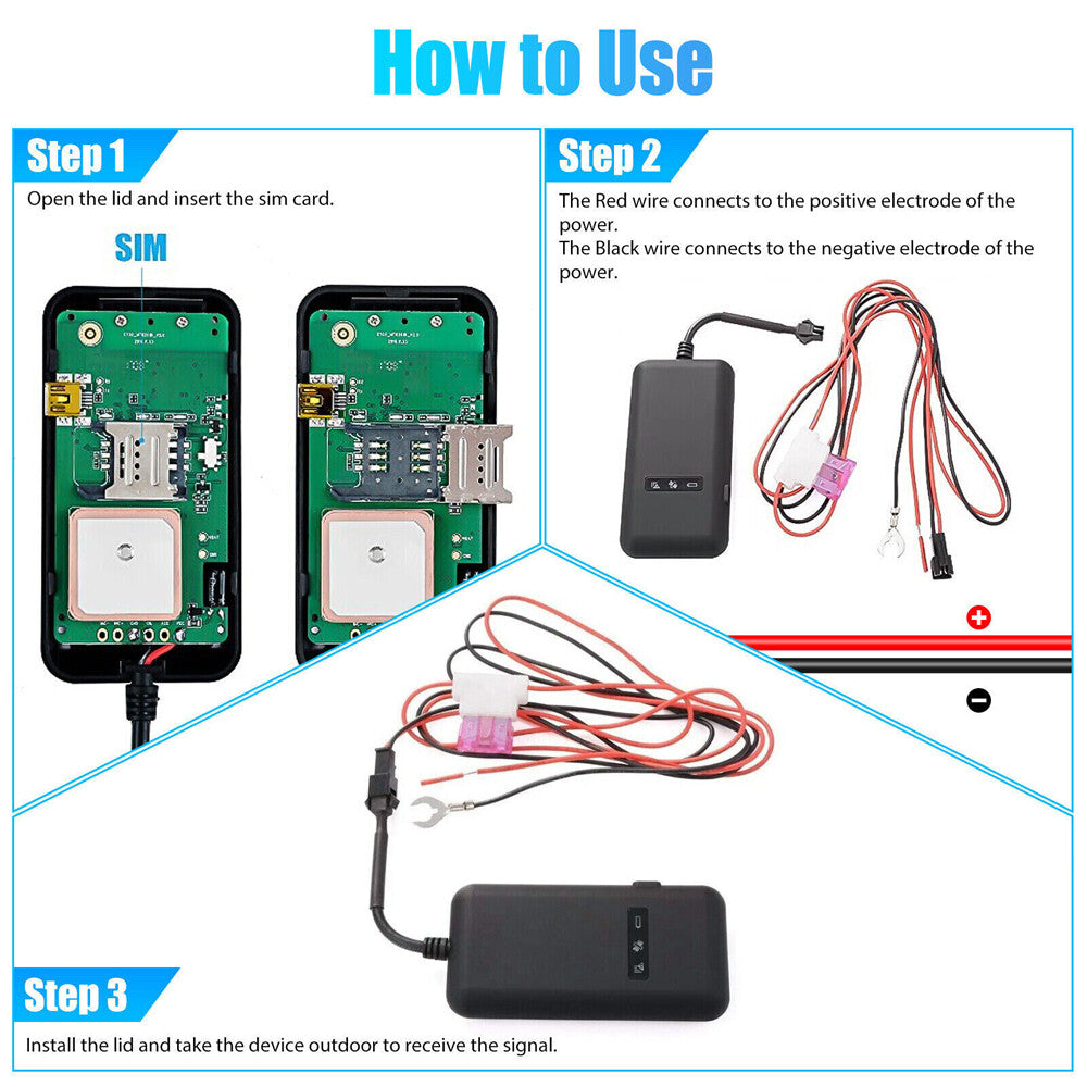 GPS Tracker Real-Time Tracking Locator Device GPRS GSM Car/Motorcycle anti Theft
