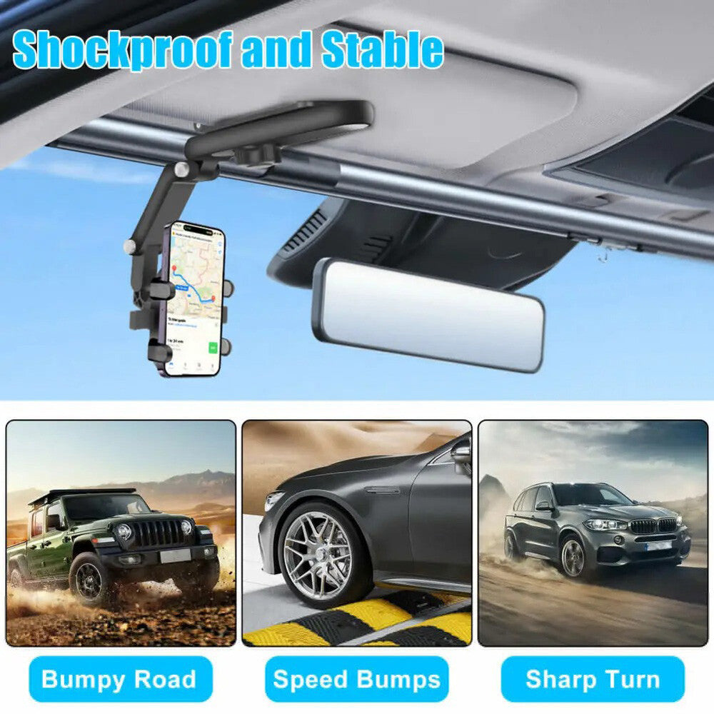 1080° Rotatable Retractable Car Phone Holder Universal Multifunction Stand USA