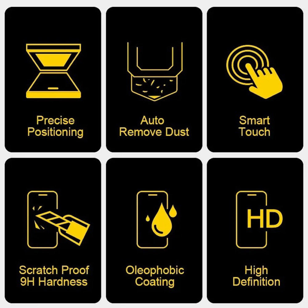 2X Pack Iphone 16 Pro Max plus Glass Screen Protector Magic Auto Alignment US